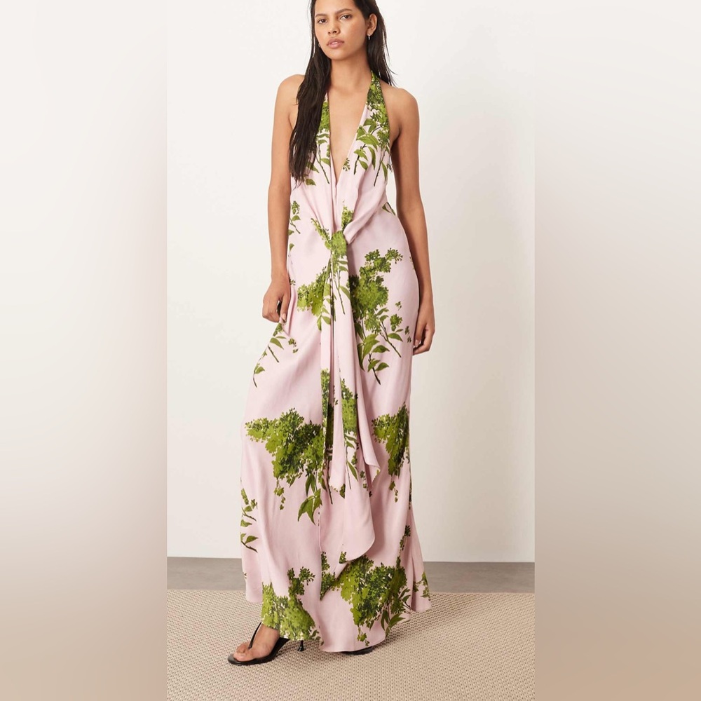 Floral Halter Maxi Dress